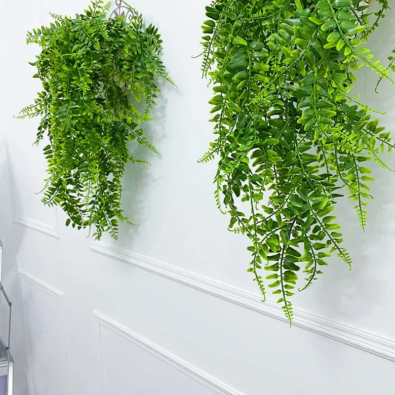 Rattan Plant Basket - Plantas artificiais suspensas, 32 espaços, feltros