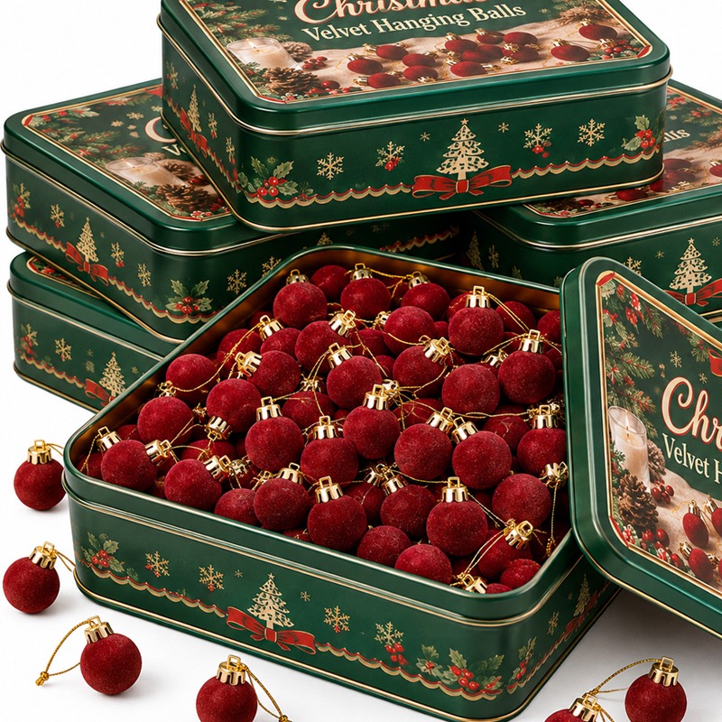 Bolas de Natal de veludo verme - Home Decor Indonesia avaliação e preço