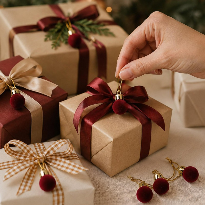 Bolas de Natal de veludo verme - Home Decor Indonesia avaliação e preço