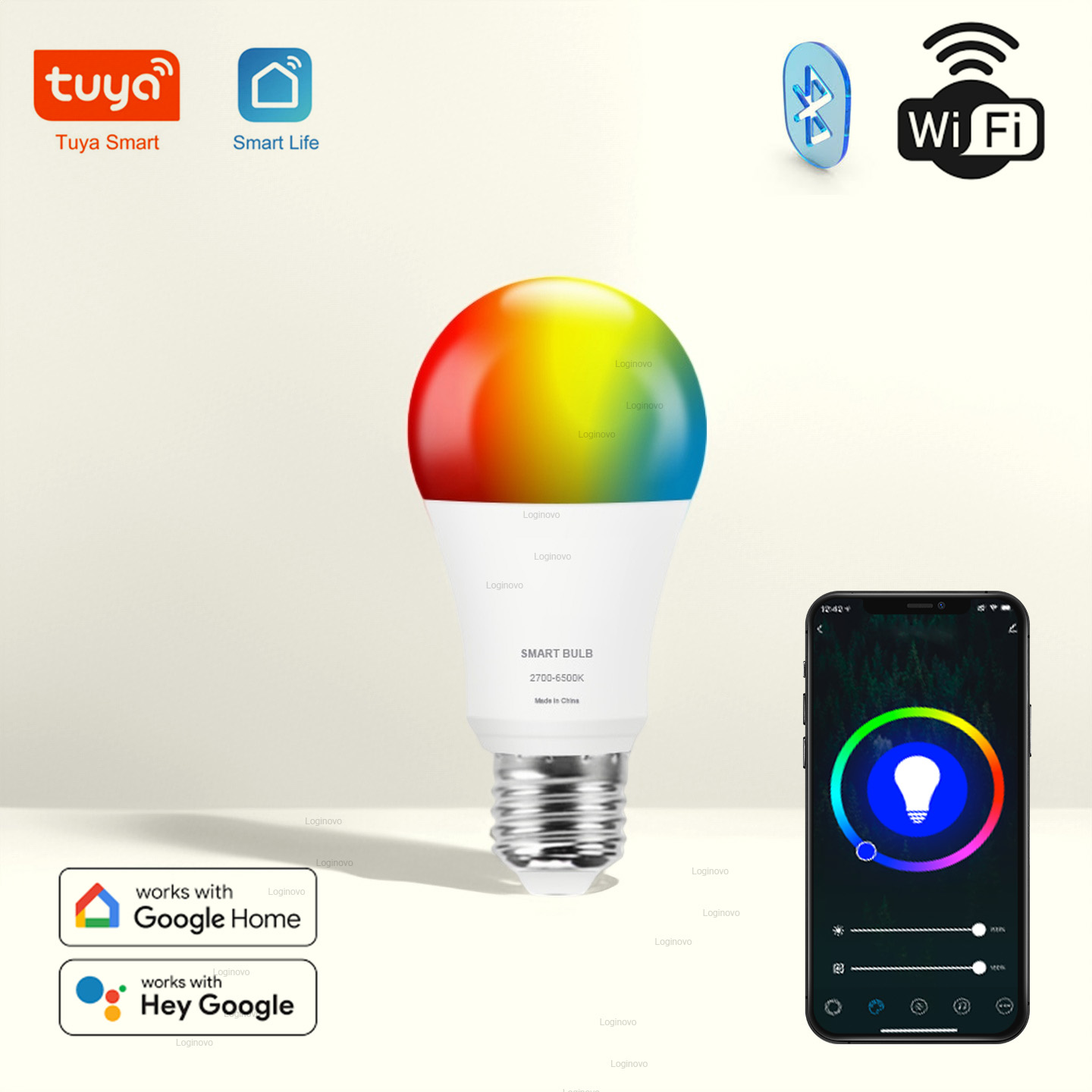 Tuya lâmpada led bluetooth/wif - Home Decor Free App avaliação e preço