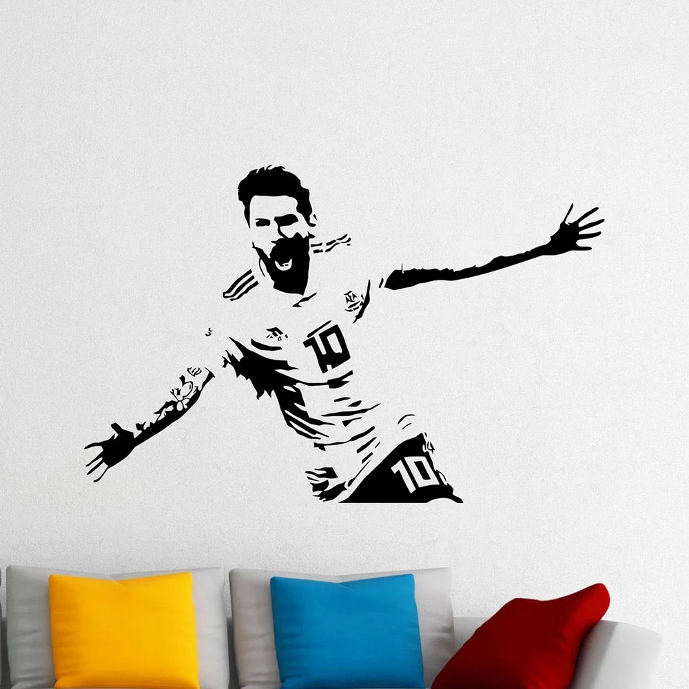 Messi decalque da parede adesi - Home Decor Indonesia avaliação e preço